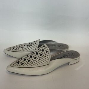 Brighton Interlok Enya Braided Mule/Slide - Bone White - 10 M - EUC
